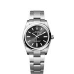 Rolex Oyster Perpetual 34 124200 (2022) - Zwart wijzerplaat 28mm Staal (1/8)