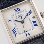 Cartier Tank 2414 (1990) - White dial 26 mm Silver case (4/7)