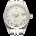 Rolex Lady-Datejust 69174 (1993) - Zilver wijzerplaat 26mm Staal (1/8)