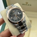 Rolex Datejust 126301 (2025) - Grey dial 41 mm Gold/Steel case (9/10)