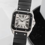 Cartier Santos 100 W20121U2 (Unknown (random serial)) - Silver dial 38 mm Steel case (3/8)