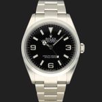 Rolex Explorer 124270 (2021) - Zwart wijzerplaat 36mm Staal (3/8)