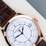 Patek Philippe Calatrava 5296R-001 (2009) - Zilver wijzerplaat 38mm Roségoud (3/8)