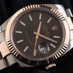 Rolex Datejust 41 126331 (2016) - Brown dial 41 mm Gold/Steel case (3/8)