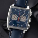 TAG Heuer Monaco CW2113 (2008) - Blue dial 38 mm Steel case (3/8)