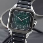 Cartier Santos WSSA0055 (2024) - Green dial 40 mm Steel case (3/8)