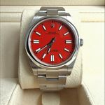 Rolex Oyster Perpetual 41 124300 (2020) - Red dial 41 mm Steel case (2/12)