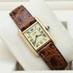 Cartier Tank Vermeil 5057001 (1989) - Yellow dial 20 mm Silver case (1/8)