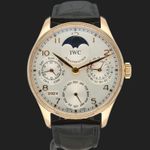 IWC Portuguese Perpetual Calendar IW502213 (2007) - Zilver wijzerplaat 42mm Roségoud (3/7)