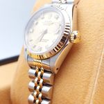 Rolex Lady-Datejust 69173 (1990) - Champagne dial 26 mm Gold/Steel case (7/8)