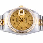 Rolex Datejust 36 16233 (1991) - Champagne dial 36 mm Gold/Steel case (5/8)