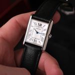Cartier Tank WSTA0109 (Unknown (random serial)) - Silver dial 26 mm Steel case (1/8)