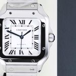 Cartier Santos WSSA0029 (2024) - Silver dial 35 mm Steel case (5/8)