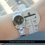 Rolex Lady-Datejust 179160 (2010) - Zwart wijzerplaat 26mm Staal (2/8)