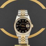 Rolex Datejust 36 16233 (1992) - Black dial 36 mm Gold/Steel case (1/7)