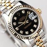 Rolex Lady-Datejust 179173 (2009) - Black dial 26 mm Gold/Steel case (3/8)