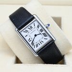 Cartier Tank WSTA0041 (2022) - White dial 34 mm Steel case (1/8)