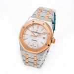 Audemars Piguet Royal Oak Selfwinding 15450SR.OO.1256SR.01 (2021) - Silver dial 37 mm Gold/Steel case (5/8)