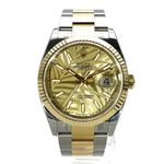 Rolex Datejust 36 126233 (2023) - Gold dial 36 mm Gold/Steel case (2/8)
