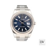 Rolex Datejust II 116334 (2016) - Blauw wijzerplaat 41mm Staal (3/8)