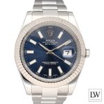 Rolex Datejust II 116334 (2016) - Blue dial 41 mm Steel case (2/8)