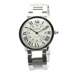 Cartier Ronde Solo de Cartier W6701011 (2023) - Zilver wijzerplaat 42mm Staal (1/7)