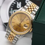 Rolex Datejust 36 16233 (Unknown (random serial)) - Champagne dial 36 mm Gold/Steel case (5/8)