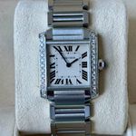 Cartier Tank Française W4TA0009 (2021) - Wit wijzerplaat 30mm Staal (2/7)