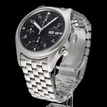 IWC Pilot Chronograph IW370607 (2004) - Zwart wijzerplaat 39mm Staal (4/8)