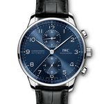 IWC Portuguese Chronograph IW371606 (2024) - Blauw wijzerplaat 41mm Staal (1/1)