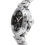 Cartier Pasha C W31049M7 (2005) - Zwart wijzerplaat 35mm Staal (6/8)