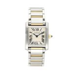 Cartier Tank Française W51007Q4 (2000) - Zilver wijzerplaat 25mm Goud/Staal (1/5)