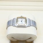 Cartier Santos Galbée 1567 (Unknown (random serial)) - White dial 24 mm Gold/Steel case (3/8)