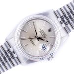 Rolex Datejust 36 16234 (1990) - Zilver wijzerplaat 36mm Staal (1/8)