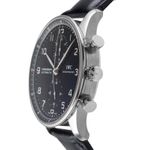 IWC Portuguese Chronograph IW371447 (Unknown (random serial)) - Black dial 41 mm Steel case (6/8)
