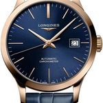Longines Record L2.820.8.92.2 (2026) - Blue dial 39 mm Rose Gold case (1/1)