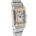 Cartier Santos Galbée W20011C4 (1991) - Silver dial 29 mm Gold/Steel case (7/8)