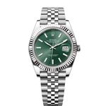 Rolex Datejust 41 126334 (2025) - Groen wijzerplaat 41mm Staal (1/8)