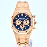 Audemars Piguet Royal Oak Chronograph 26331OR.OO.1220OR.01 (2020) - Blauw wijzerplaat 41mm Roségoud (1/8)