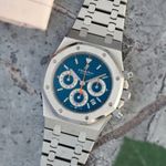 Audemars Piguet Royal Oak Chronograph 26300ST.OO.1110ST.07 (2011) - Blauw wijzerplaat 39mm Staal (1/8)