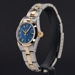 Rolex Oyster Perpetual 67183 (1988) - Blue dial 24 mm Gold/Steel case (4/8)
