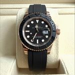 Rolex Yacht-Master 40 126655 (2025) - Black dial 40 mm Rose Gold case (2/14)