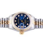 Rolex Lady-Datejust 69173 (1987) - Blue dial 26 mm Gold/Steel case (6/8)