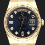 Rolex Day-Date 36 118238 (2008) - Blue dial 36 mm Yellow Gold case (2/8)