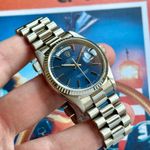 Rolex Day-Date 18239 (1991) - Blauw wijzerplaat 36mm Witgoud (3/8)