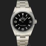 Rolex Explorer 124270 (2021) - Zwart wijzerplaat 36mm Staal (3/8)