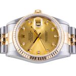 Rolex Datejust 36 16233 (1993) - Champagne dial 36 mm Gold/Steel case (5/8)