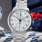 IWC Portuguese Yacht Club Chronograph IW390702 (Unknown (random serial)) - Silver dial 45 mm Steel case (3/8)