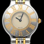 Cartier 21 Must de Cartier W10051F4 (1991) - Silver dial 28 mm Gold/Steel case (1/8)