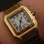 Cartier Santos 2960 (Onbekend (willekeurig serienummer)) - Wit wijzerplaat 41mm Geelgoud (4/8)